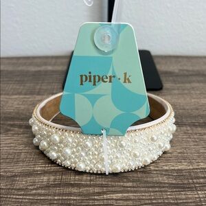 Piper K Cream Beaded Headband